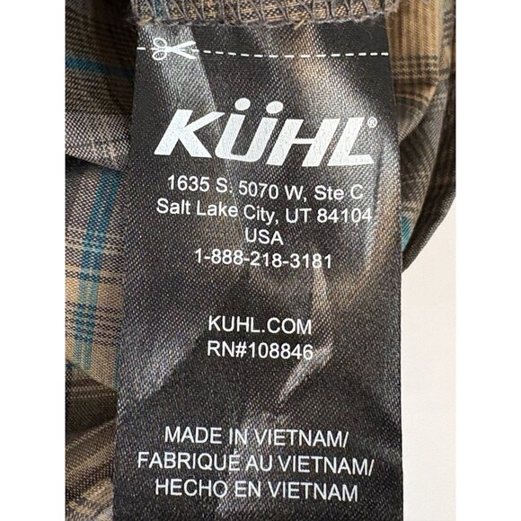 Kuhl Response Lite Button Down Full Snap Shirt Men’s Small Brown Outdoor - Picture 8 of 16